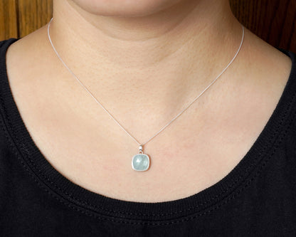 4.6ct Natural Aquamarine Necklace in Sterling Silver