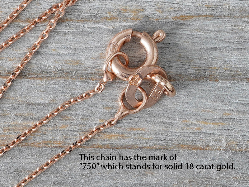Solid 18ct Rose Gold Belcher Chain in 16 inches