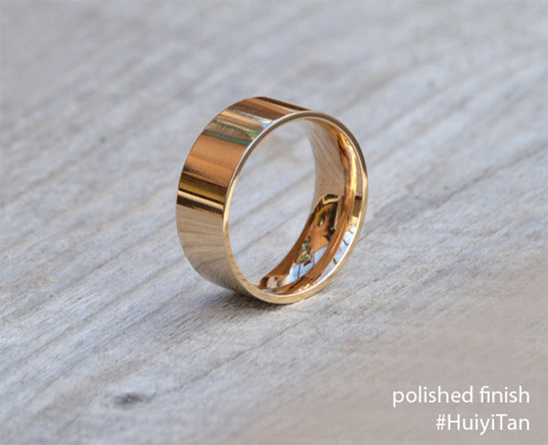 Comfort Fit Yellow Gold Wedding Band in 4mm, 5mm, 6mm or 8mm