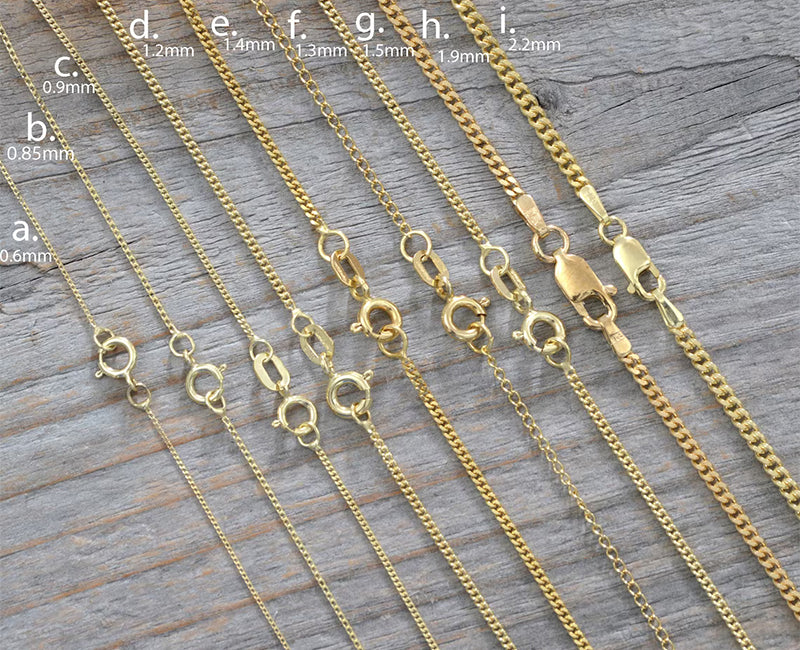 Curb Chain in 9ct Yellow Gold