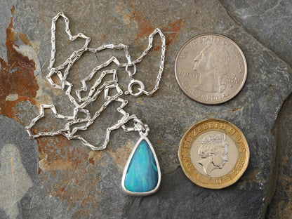 4.2ct Australian Opal Doublet Necklace