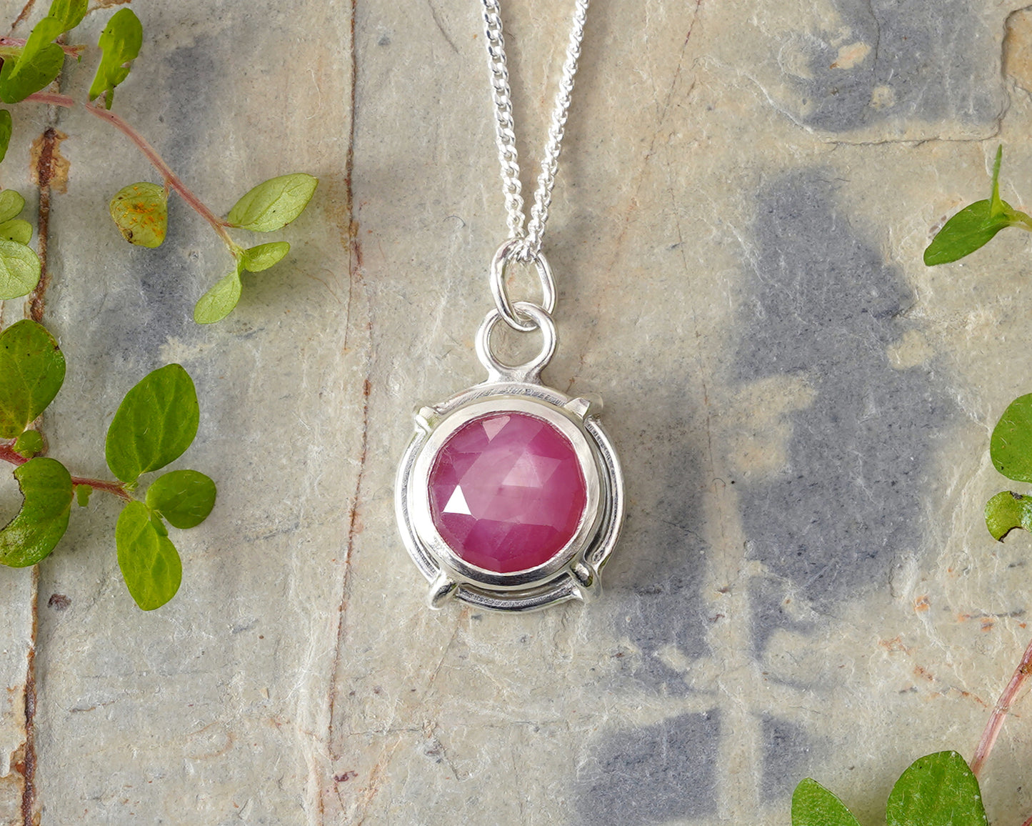 1.7ct Pink Sapphire Necklace