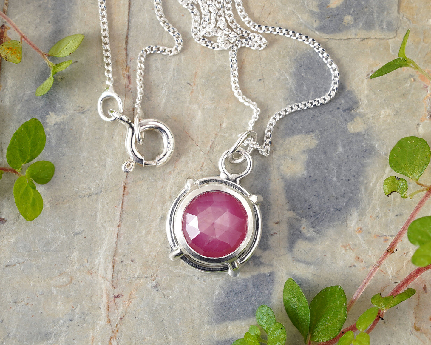 1.7ct Pink Sapphire Necklace