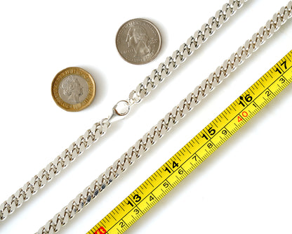 20" Chunky Diamond Cut Curb Chain Necklace