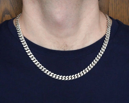 20" Chunky Diamond Cut Curb Chain Necklace