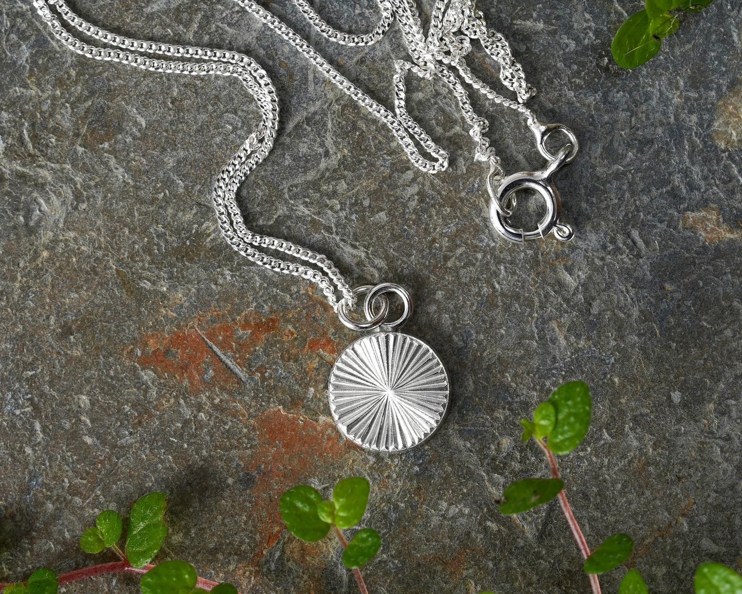 Sunrise Silver Pendant Necklace