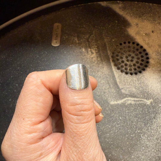 Custom Made False Nail in Sterling Silver