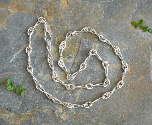 Infinity Chain Necklace in Sterling Silver