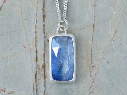 3ct Kyanite Necklace in Sterling Silver