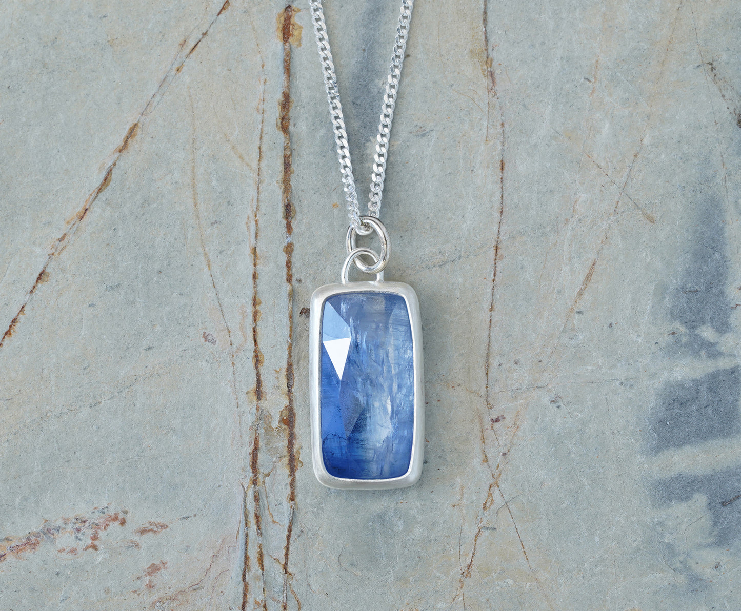 3ct Kyanite Necklace in Sterling Silver