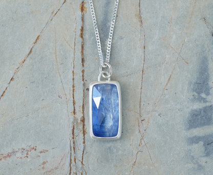 3ct Kyanite Necklace in Sterling Silver