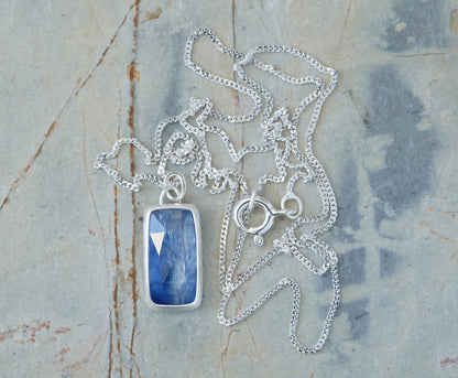 3ct Kyanite Necklace in Sterling Silver