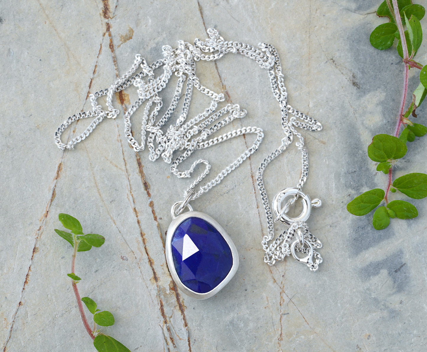 2.7ct Lapis Lazuli Necklace, December Birthstone Necklace