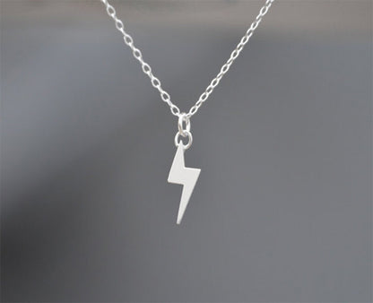Lightning Bolt Necklace in Sterling Silver