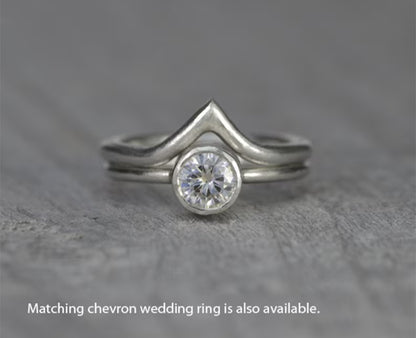 Moissanite Engagement Ring