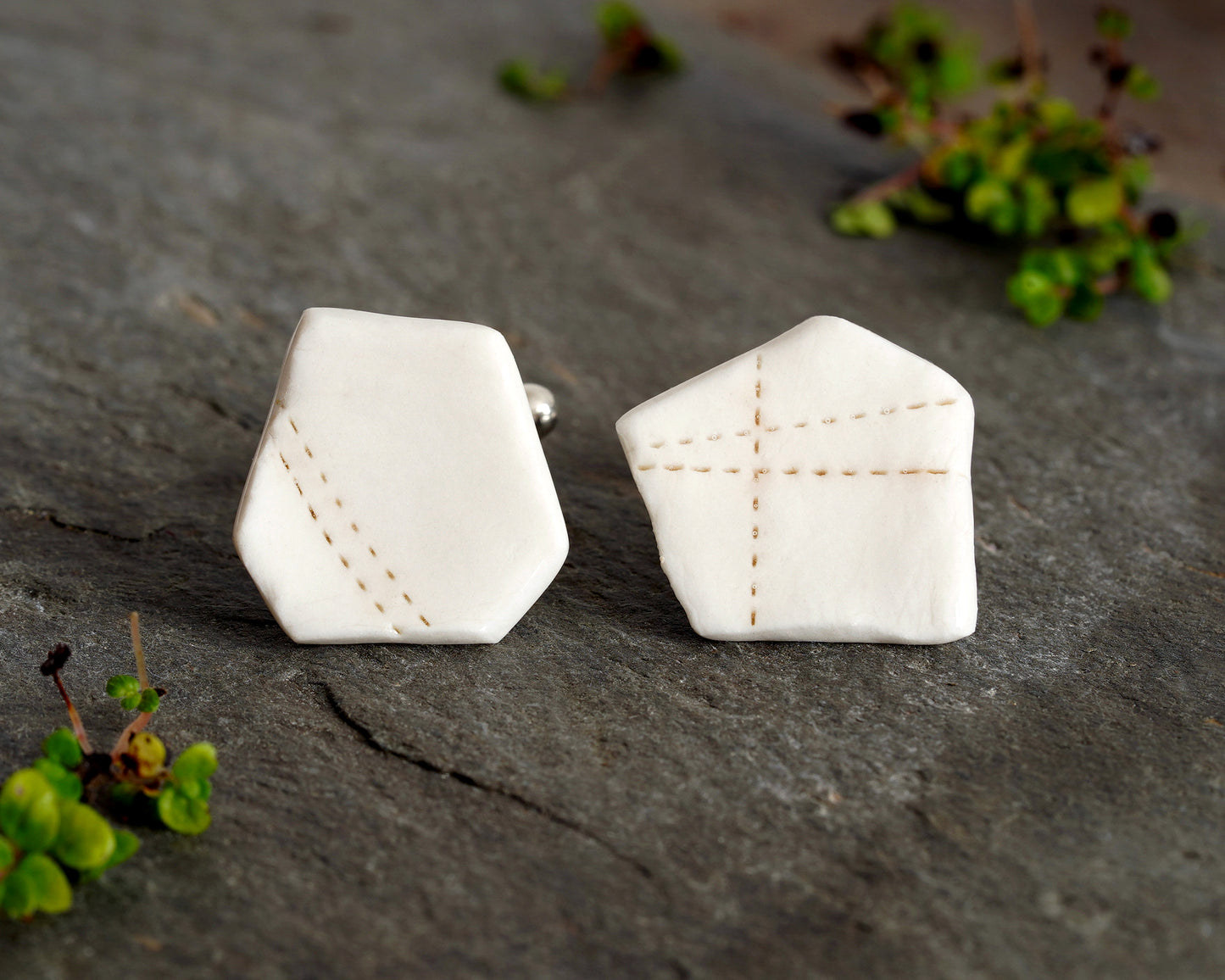 Geometric Porcelain Cufflinks