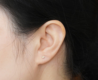 Rough Diamond Stud Earrings in Oganic Shapes