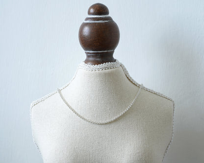 Argentium Silver Chain Necklace in Rolo Style