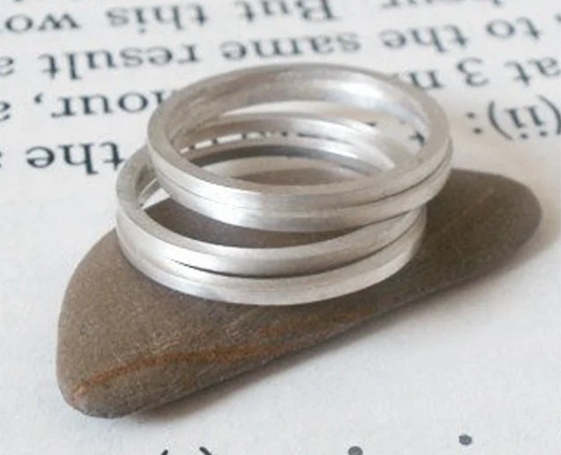Stacking Ring in Sterling Silver, Solid Silver Rings