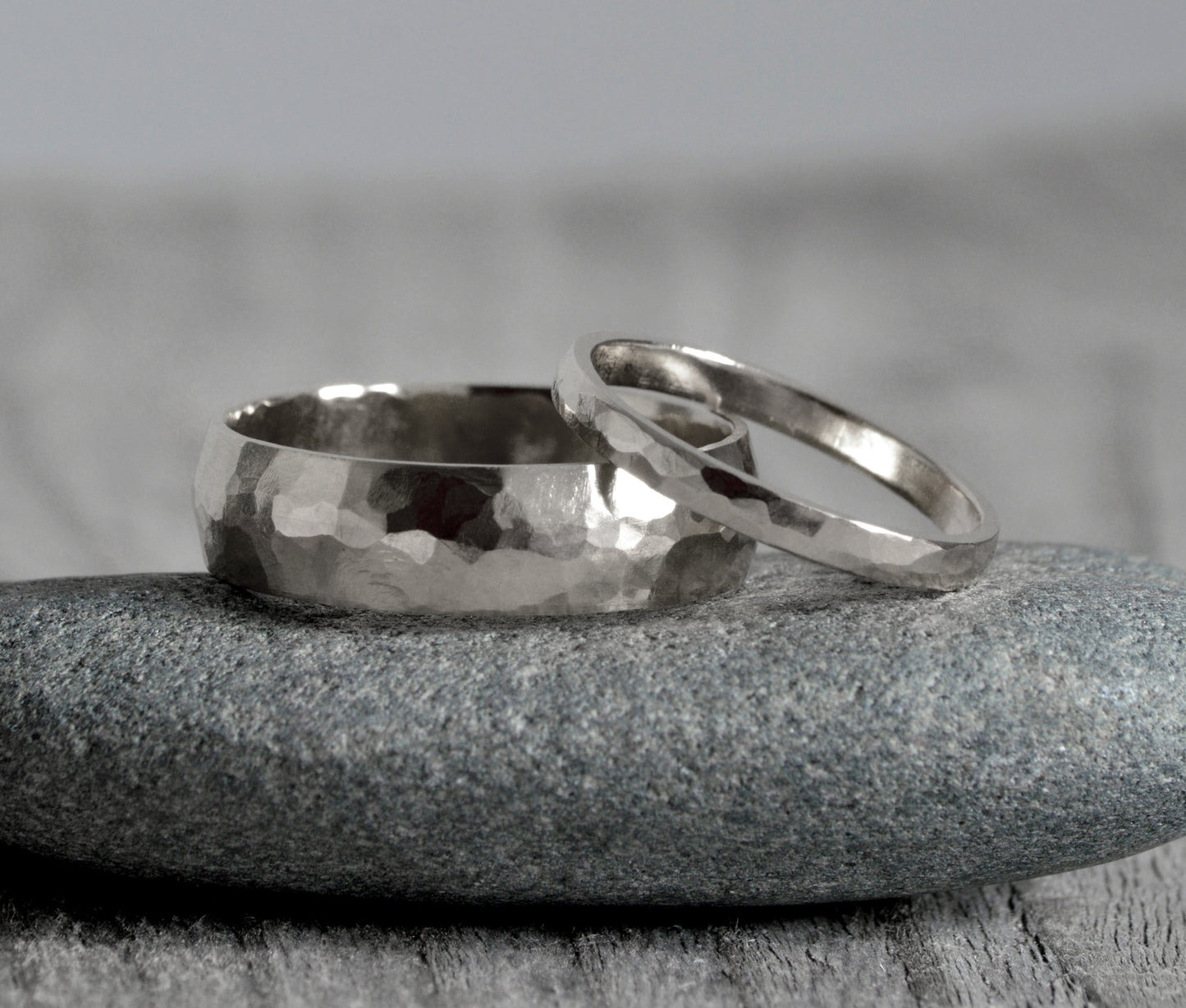 2mm Wedding Band, 6mm Wedding Ring, Hammered Effect Wedding Band, Made To Order.