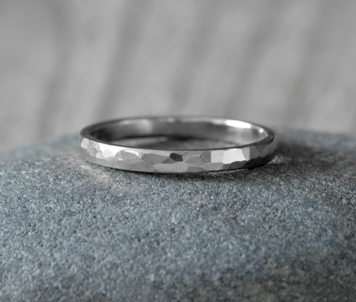 2mm Wedding Band, 6mm Wedding Ring, Hammered Effect Wedding Band, Made To Order.