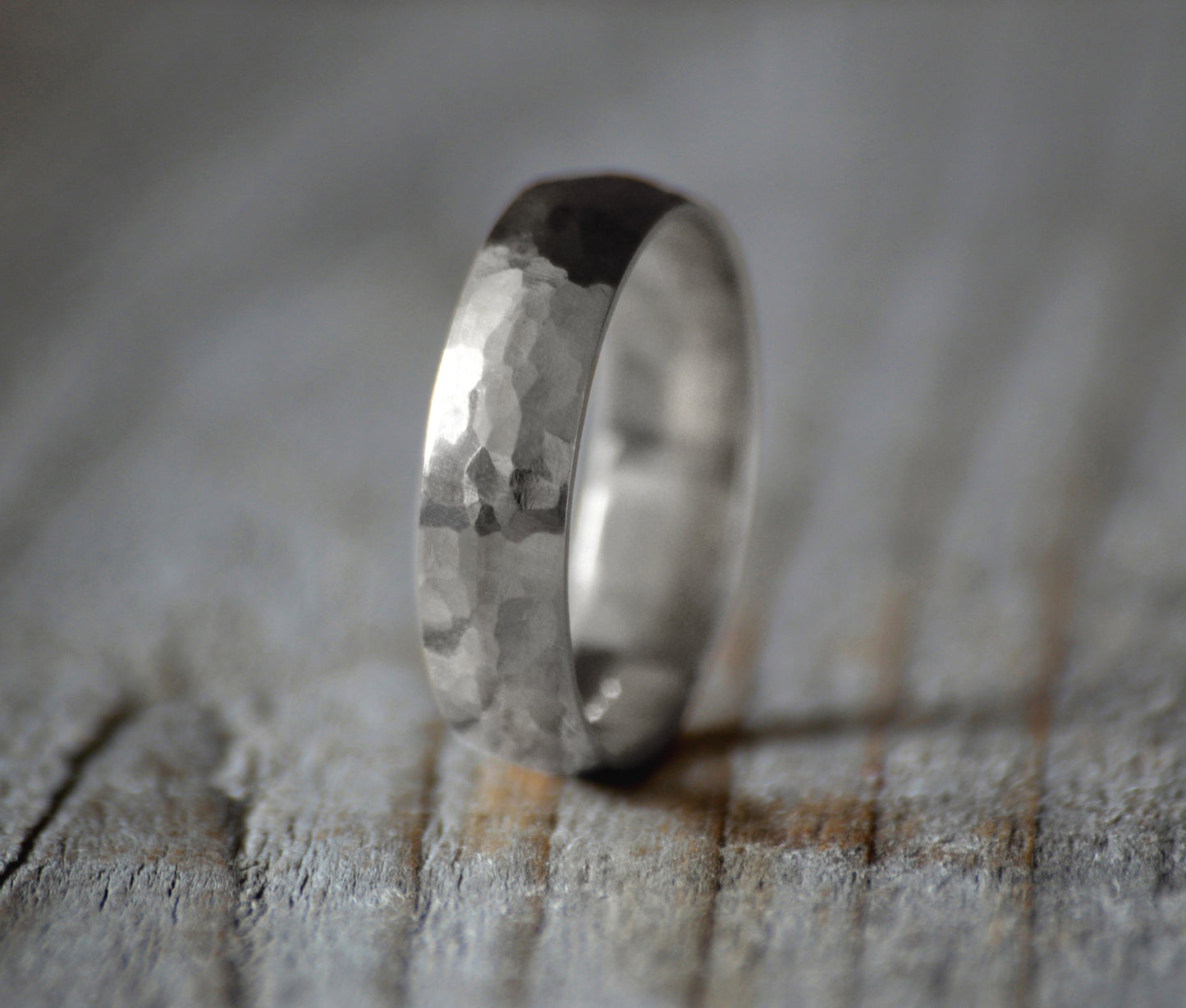 2mm Wedding Band, 6mm Wedding Ring, Hammered Effect Wedding Band, Made To Order.