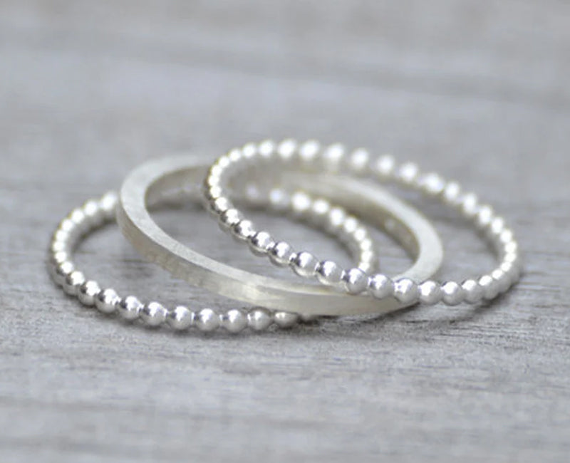 Sterling Silver Stacking Rings (set of 3)