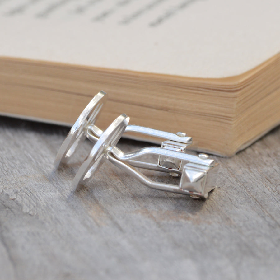 Paw Print Cufflinks in Sterling Silver