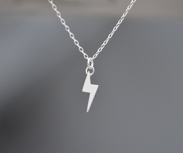 Lightning Bolt Necklace in  Sterling Silver