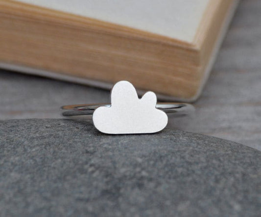 Fluffy Cloud Ring in Sterling Silver, Small Cloud Ring, Silver Cloud Ring
