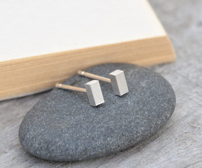 Little Stick Stud Earrings, Simple Bar Ear Posts