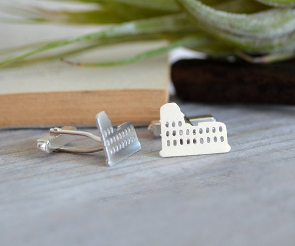 Colosseum Cufflinks in Sterling Silver