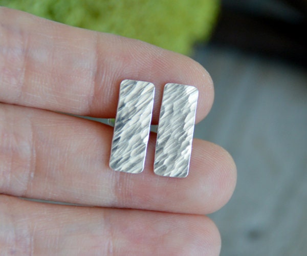 Textured Cufflinks in Sterling Silver