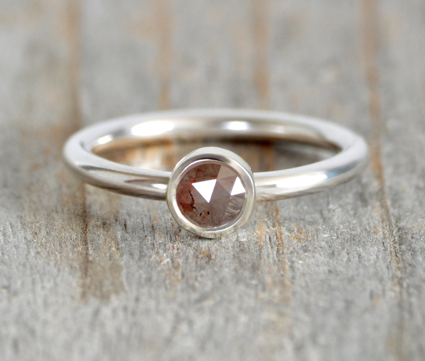 0.40ct Coloured Diamond Engagement Ring, Round Diamond Solitaire