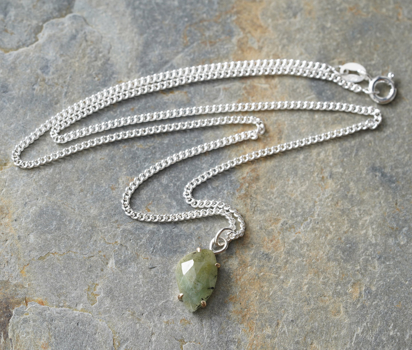 Leaf Shape Emerald Necklace, 2.35ct Emerald Necklace