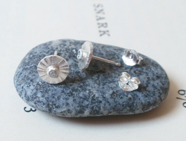 Daisy Diamond Stud Earrings, Rough Diamond Ear Posts, Small Diamond Stud Earrings