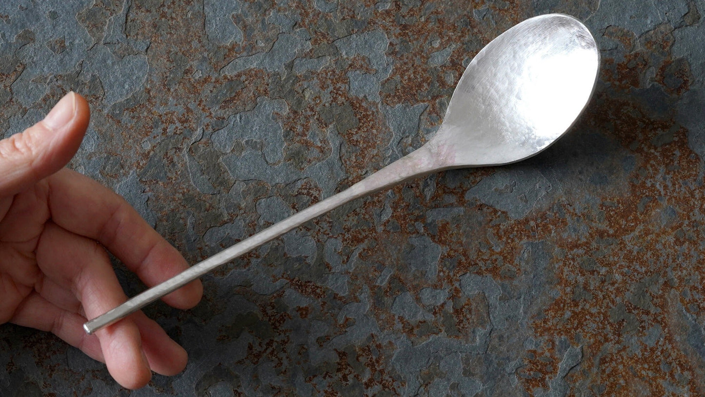 Hallmarked 925 Silver Spoon, Spoon in Solid Sterling Silver, Handmade Silver Spoon, 76g Silver Spoon