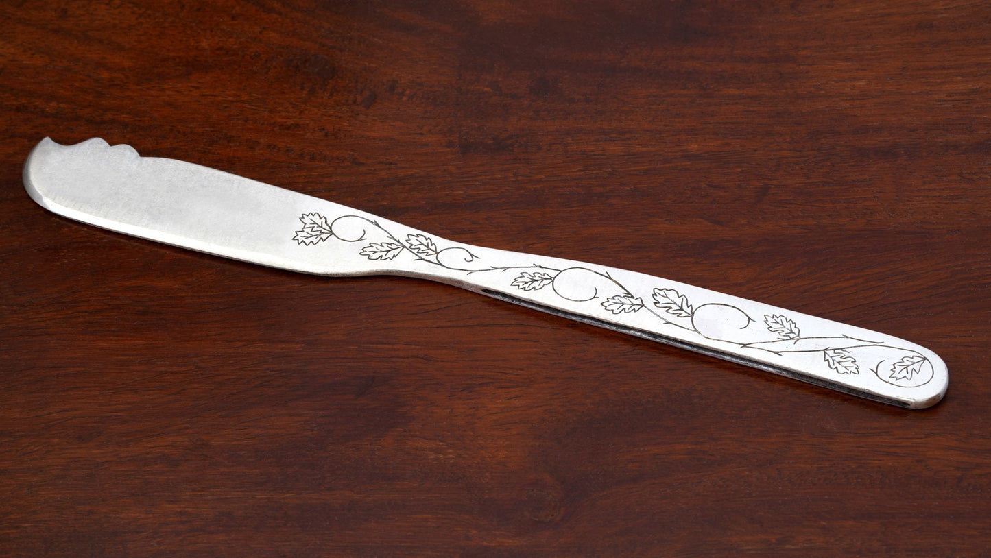 Hallmarked Solid Silver Butter Knife, Butter Knife in Sterling Silver, Handmade Butter Knife