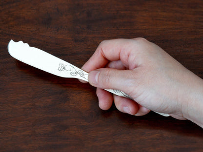 Hallmarked Solid Silver Butter Knife, Butter Knife in Sterling Silver, Handmade Butter Knife