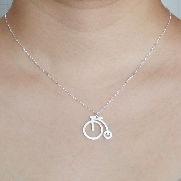 Penny Farthing Necklace in Sterling Silver