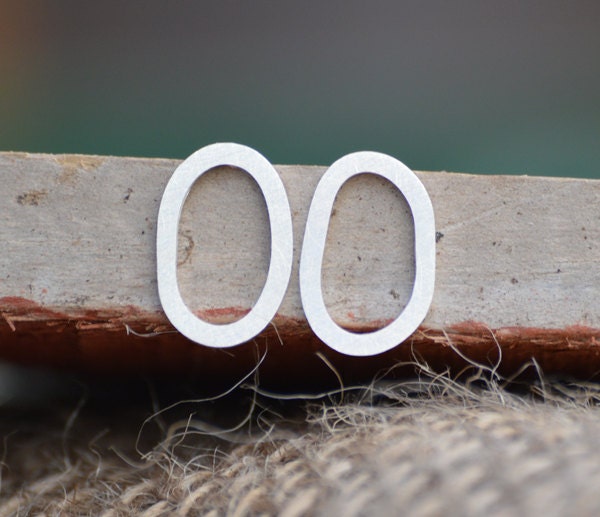 Cocoon Shape Stud Earrings in Sterling Silver