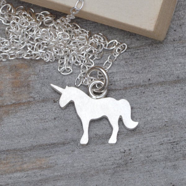 Unicorn Necklace in Sterling Silver