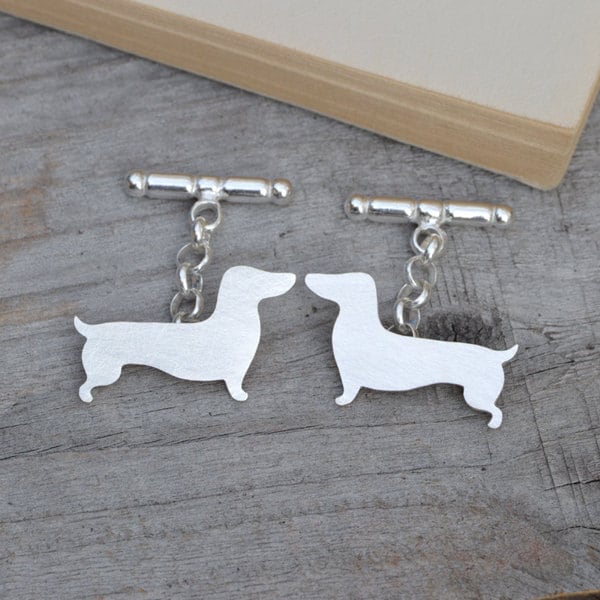 Dachshund Necklace in Sterling Silver, Sausage Dog Necklace