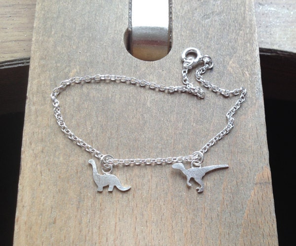 Dinosaur Bracelet, Velociraptor Bracelet, Brontosaurus Bracelet